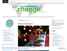 Tablet Screenshot of giftsinspiringchange.wordpress.com
