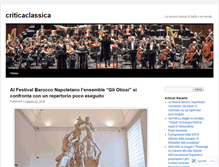 Tablet Screenshot of criticaclassica.wordpress.com