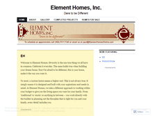 Tablet Screenshot of elementhomes.wordpress.com