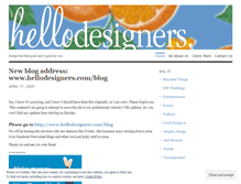 Tablet Screenshot of hellodesigners.wordpress.com