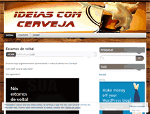 Tablet Screenshot of ideiascomcerveja.wordpress.com