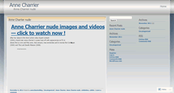 Desktop Screenshot of annecharrierblog.wordpress.com