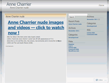 Tablet Screenshot of annecharrierblog.wordpress.com