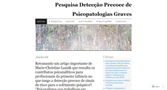 Desktop Screenshot of deteccaoprecocedepsicopatologiasgraves.wordpress.com