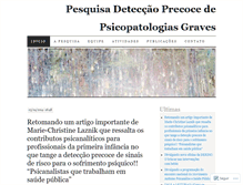 Tablet Screenshot of deteccaoprecocedepsicopatologiasgraves.wordpress.com