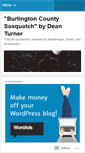 Mobile Screenshot of burlingtoncountysasquatch.wordpress.com