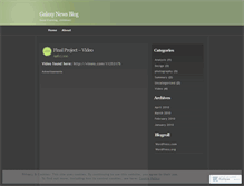 Tablet Screenshot of galaxynewsblog.wordpress.com