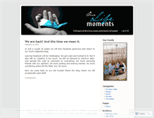 Tablet Screenshot of ourlifemoments.wordpress.com