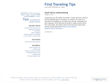 Tablet Screenshot of findtravelingtips.wordpress.com