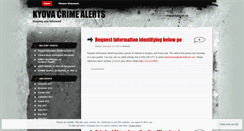 Desktop Screenshot of kyovacrimealerts.wordpress.com