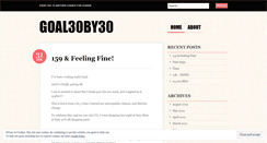 Desktop Screenshot of goal30by30.wordpress.com