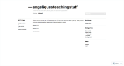 Desktop Screenshot of angeliquesteachingstuff.wordpress.com