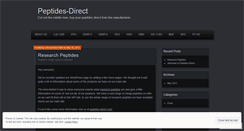 Desktop Screenshot of peptidesdirect.wordpress.com