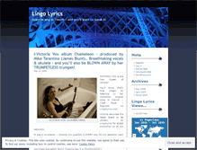 Tablet Screenshot of lingolyrics.wordpress.com