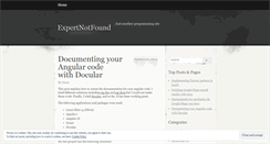Desktop Screenshot of expertnotfound.wordpress.com