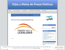 Tablet Screenshot of hijosynietosdepresospoliticos.wordpress.com