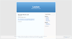 Desktop Screenshot of leoism.wordpress.com