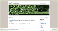 Desktop Screenshot of icantwantto.wordpress.com