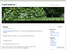 Tablet Screenshot of icantwantto.wordpress.com