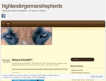 Tablet Screenshot of highlandergermanshepherds.wordpress.com