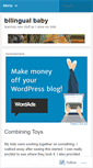 Mobile Screenshot of bilingualbaby.wordpress.com