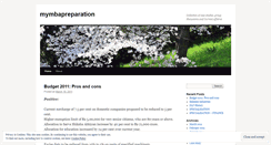 Desktop Screenshot of mymbapreparation.wordpress.com