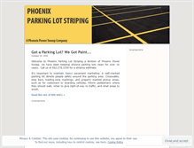 Tablet Screenshot of phoenixparkinglotstriping.wordpress.com