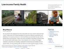 Tablet Screenshot of lowincomefamilyhealth.wordpress.com