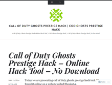 Tablet Screenshot of callofdutyghostsprestigehack2.wordpress.com