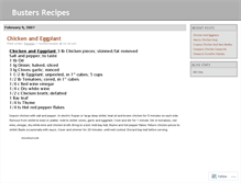 Tablet Screenshot of bustersrecipes.wordpress.com