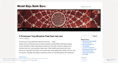 Desktop Screenshot of modelbajubatikbaru.wordpress.com