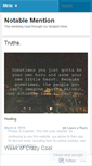 Mobile Screenshot of notablemention.wordpress.com