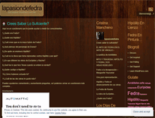 Tablet Screenshot of lapasiondefedra.wordpress.com