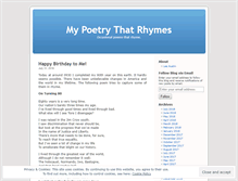 Tablet Screenshot of mypoetrythatrhymes.wordpress.com