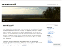 Tablet Screenshot of narrowingworld.wordpress.com