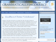 Tablet Screenshot of grammaticallyincorrekt.wordpress.com