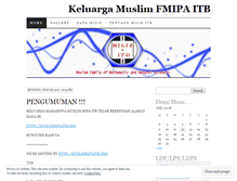 Tablet Screenshot of keluargamuslimmipa.wordpress.com