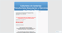 Desktop Screenshot of culturismosintonterias.wordpress.com