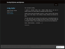 Tablet Screenshot of lovelychijmes.wordpress.com