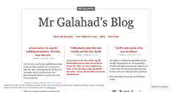 Desktop Screenshot of mrgalahad.wordpress.com