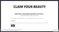 Desktop Screenshot of claimyourbeauty.wordpress.com