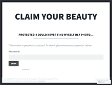 Tablet Screenshot of claimyourbeauty.wordpress.com