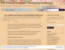 Tablet Screenshot of friendshipendeavor.wordpress.com