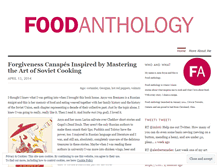 Tablet Screenshot of foodanthology.wordpress.com