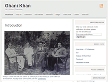 Tablet Screenshot of ghanikhan.wordpress.com