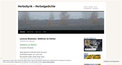 Desktop Screenshot of herbstlyrik.wordpress.com