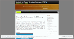 Desktop Screenshot of powerstructureresearch.wordpress.com