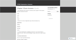 Desktop Screenshot of ccnaexplorationanswers.wordpress.com