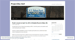 Desktop Screenshot of projectdiscgolf.wordpress.com