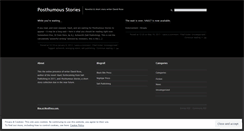Desktop Screenshot of posthumousstories.wordpress.com